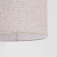 Golvlampa Narae med ställbar arm och linneskärm - taupe