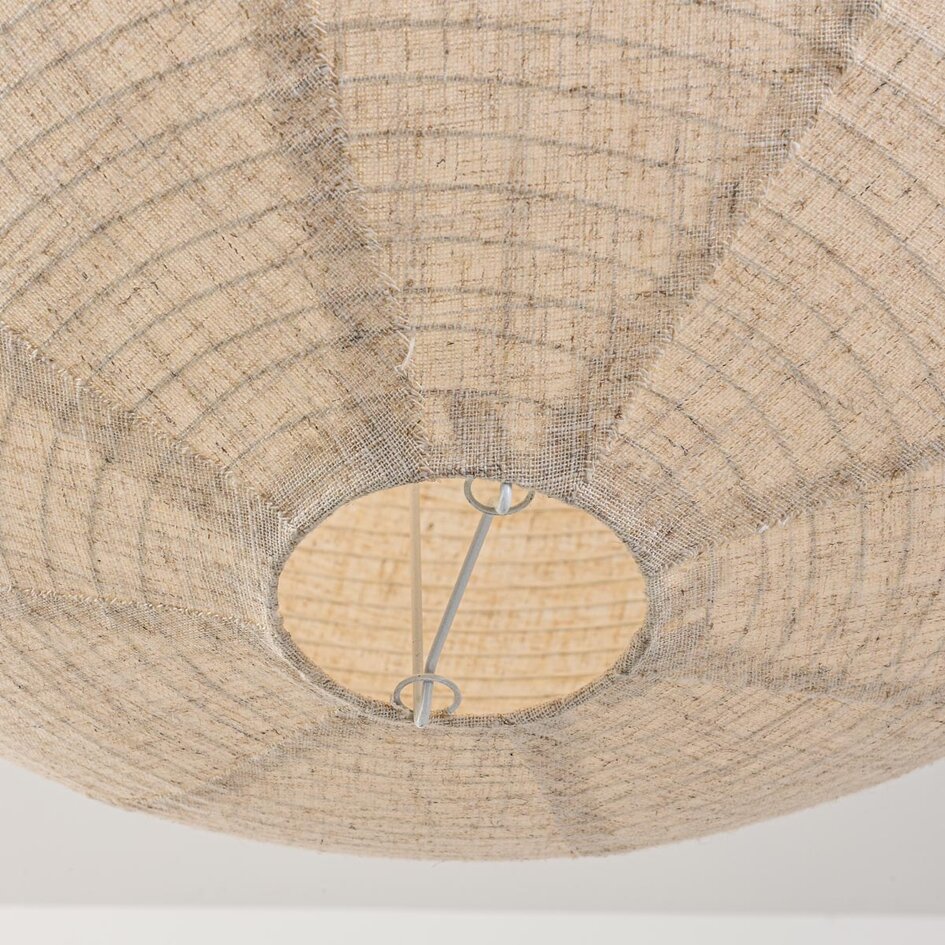 Pendellampa Amare Ø60 cm - beige med rund linneskärm