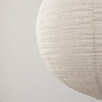 Pendellampa Amare Ø60 cm - beige med rund linneskärm