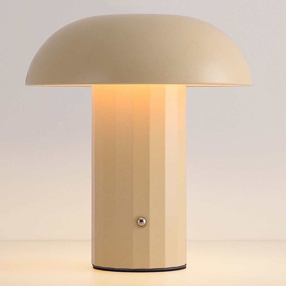 Sladdlös bordslampa Noma med dimbart och ställbart ljus - beige