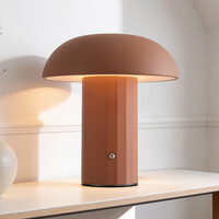 Sladdlös bordslampa Noma med dimbart och ställbart ljus - mocka