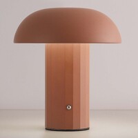 Sladdlös bordslampa Noma med dimbart och ställbart ljus - mocka