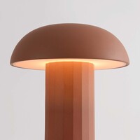 Sladdlös bordslampa Noma med dimbart och ställbart ljus - mocka