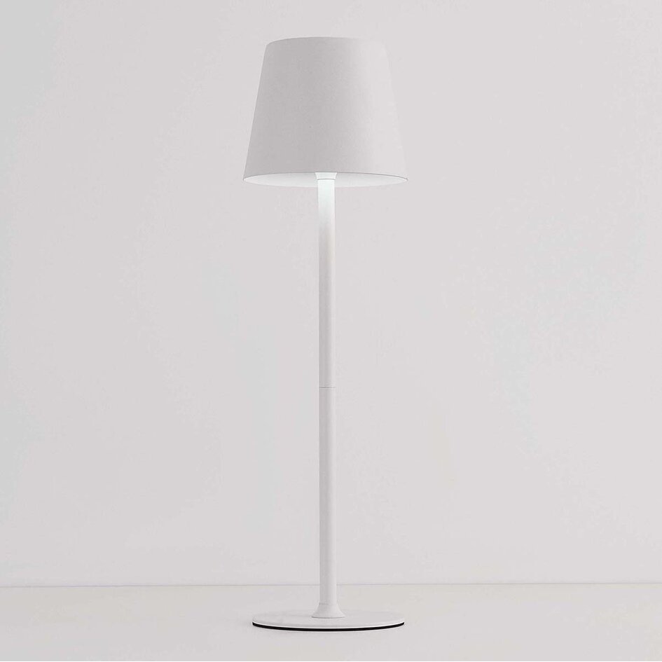 Sladdlös bordslampa Silo med dimbart och ställbart ljus - vit