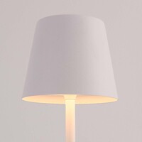 Sladdlös bordslampa Silo med dimbart och ställbart ljus - vit
