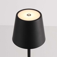 Sladdlös bordslampa Silo med dimbart och ställbart ljus - svart