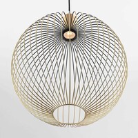 Pendellampa Nobla Ø40 cm - svart med guldmetall