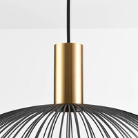 Pendellampa Noblin Ø60 cm - svart med guldmetall, 60 cm