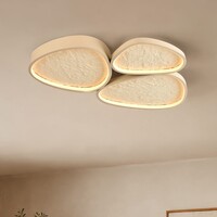 Taklampa Elipsie med 3-stegs dimbar LED och steneffekt i beige