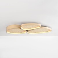 Taklampa Elipsie med 3-stegs dimbar LED och steneffekt i beige