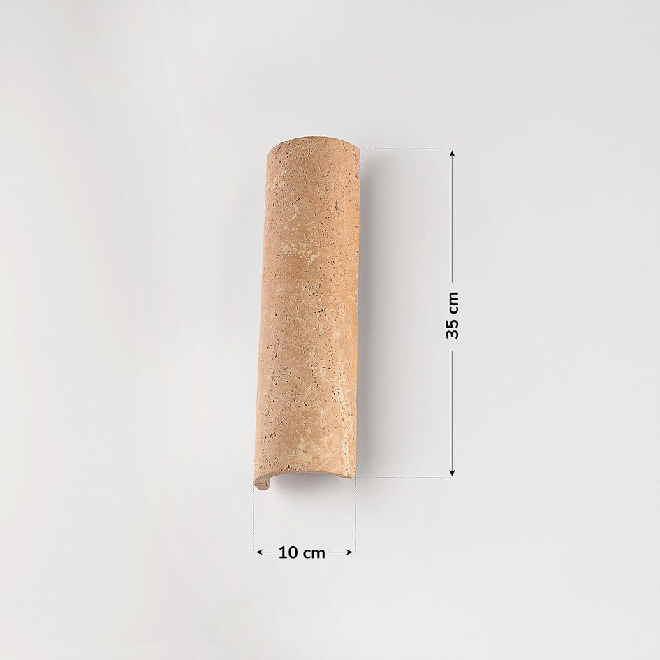 Vägglampa Travine i travertin (natursten)