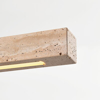 Pendellampa Romee med integrerad LED och travertin (natursten)