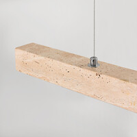 Pendellampa Romee med integrerad LED och travertin (natursten)