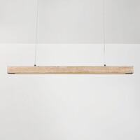 Pendellampa Romee med integrerad LED och travertin (natursten)