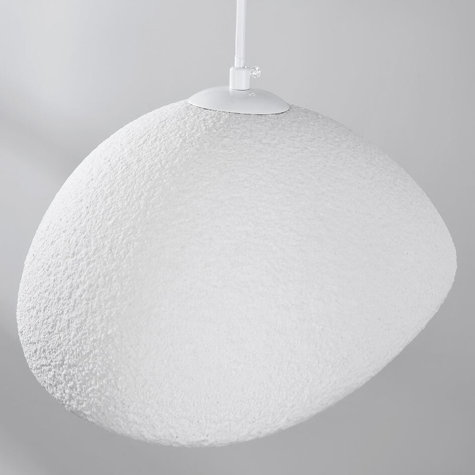 Wabi sabi-pendellampa Shibui med tre lampor och vit steneffekt - 3 x 30 cm