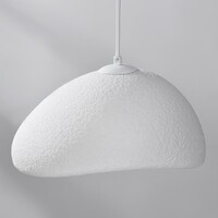 Wabi sabi-pendellampa Ishi med tre lampor och vit steneffekt - 3 x 30 cm