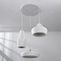 3-ljus taklampa vit i Wabi Sabi-stil - Mizu
