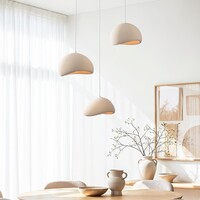 3-ljus Wabi Sabi taklampa Ishi med sandbeige steneffekt - 3 x 30 cm