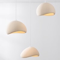 3-ljus Wabi Sabi taklampa Ishi med sandbeige steneffekt - 3 x 30 cm