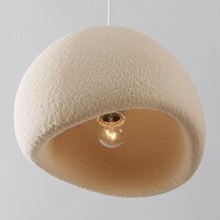 Wabi sabi-pendellampa Ishi med tre lampor och sandbeige steneffekt - 3 x 30 cm