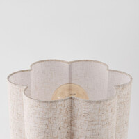 Bordslampa Hiko av linne - beige