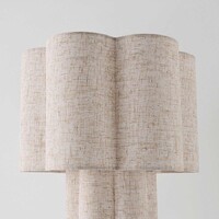 Bordslampa Hiko av linne - beige