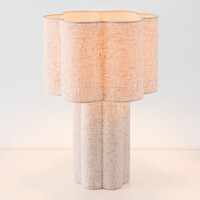 Bordslampa Hiko av linne - beige