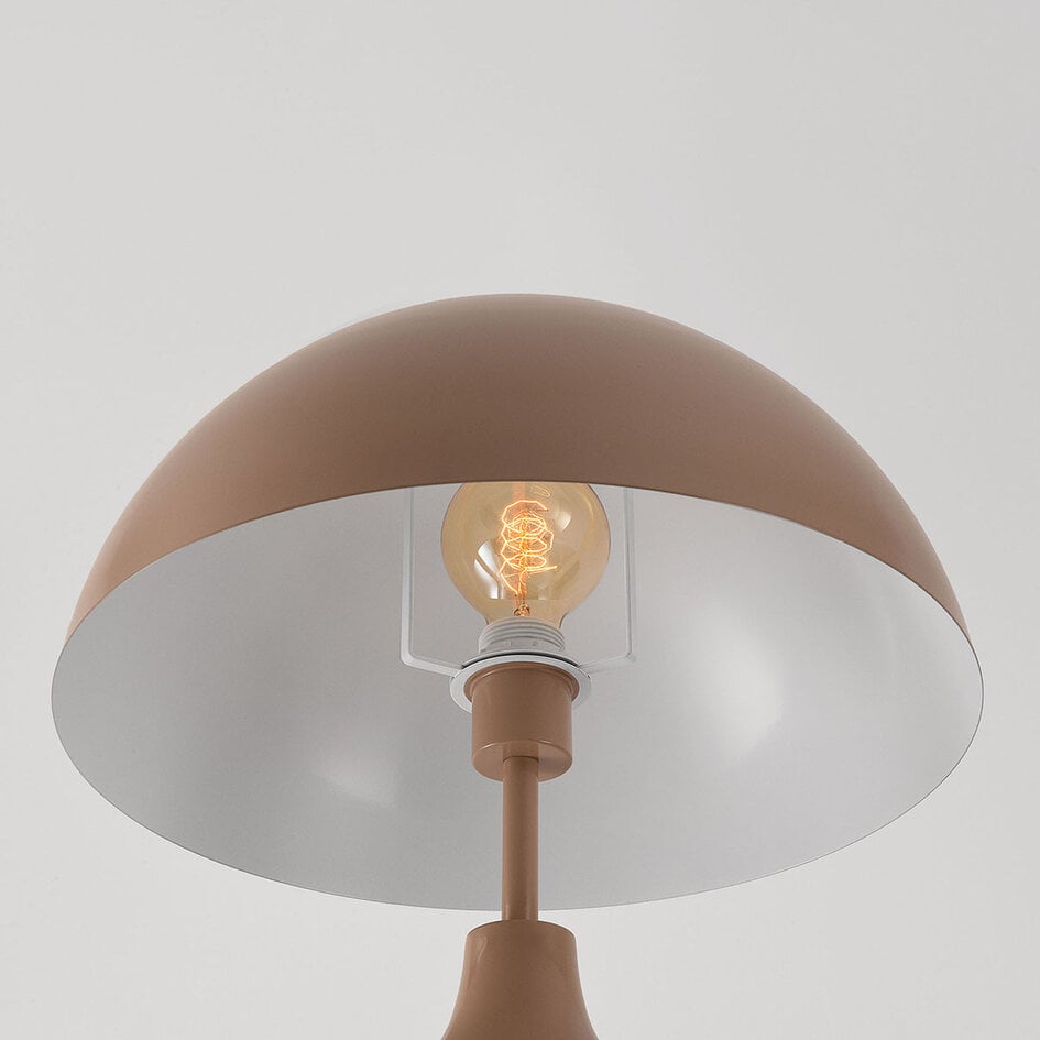 Design golvlampa Mura varm taupe i metall