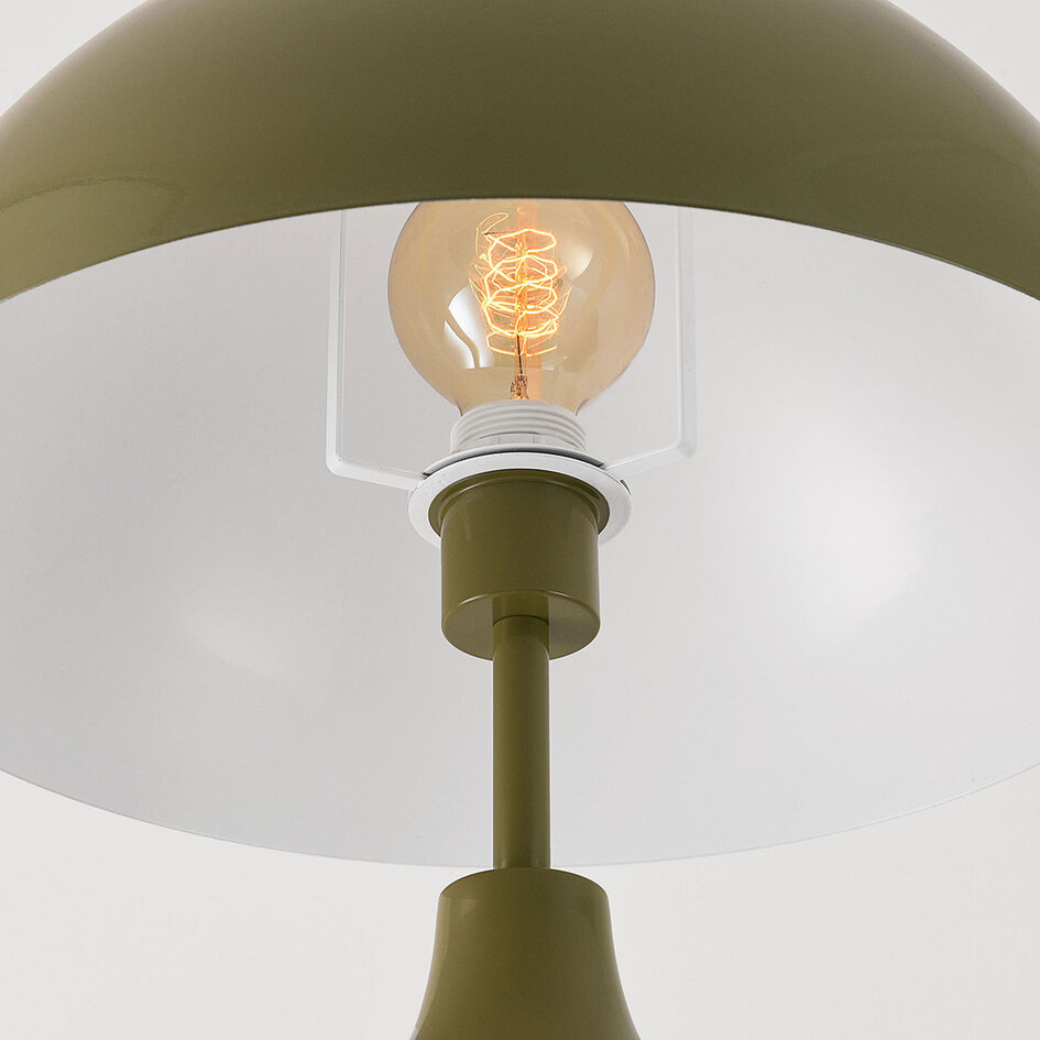 Designad golvlampa Mura i olivgrönt och metall