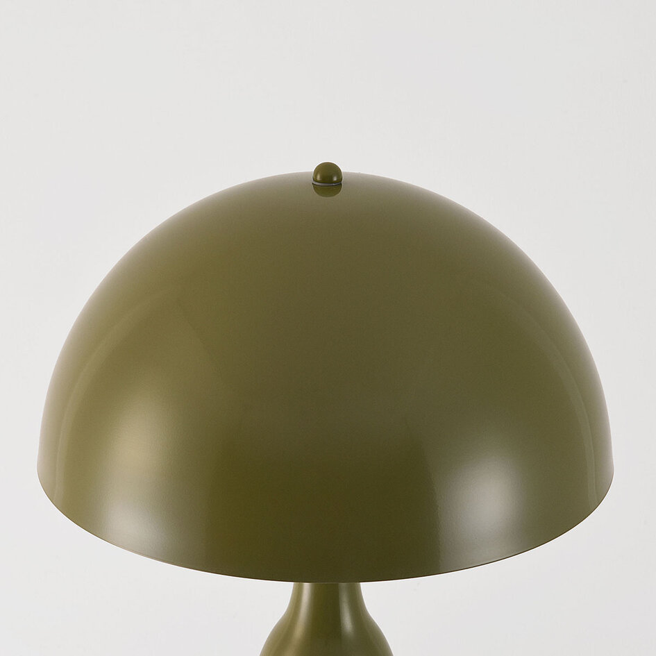 Designad golvlampa Mura i olivgrönt och metall