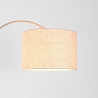 Båglampa Lerava med linneskärm - beige