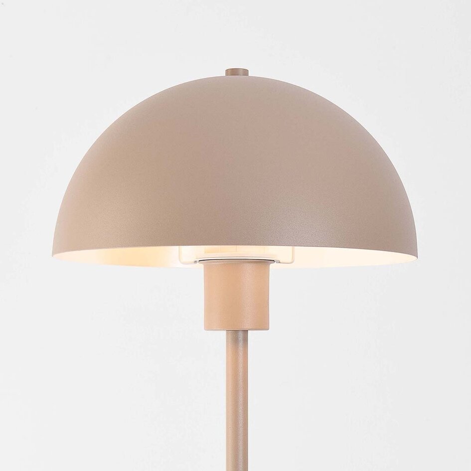 Golvlampa Sorai med svampdesign i metall - beige
