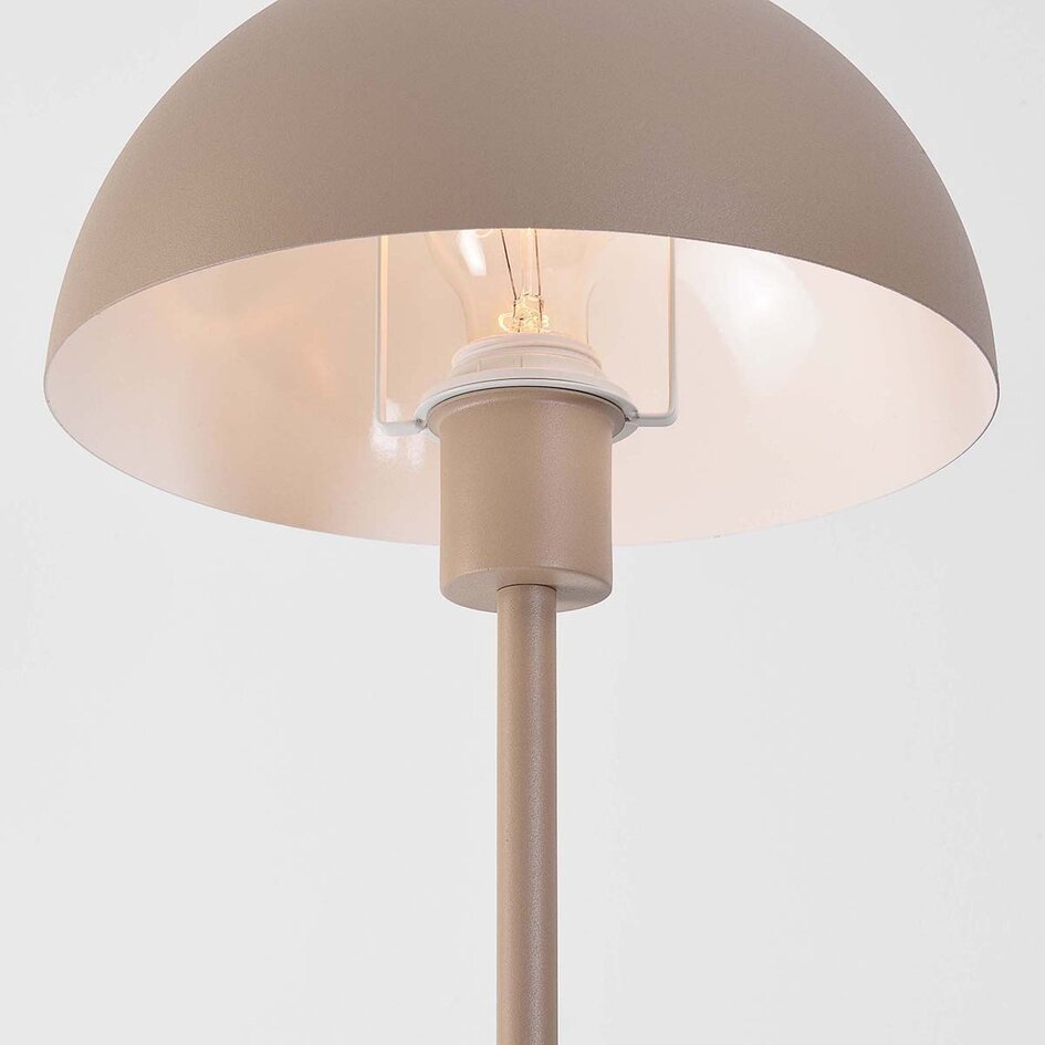 Golvlampa Sorai med svampdesign i metall - beige