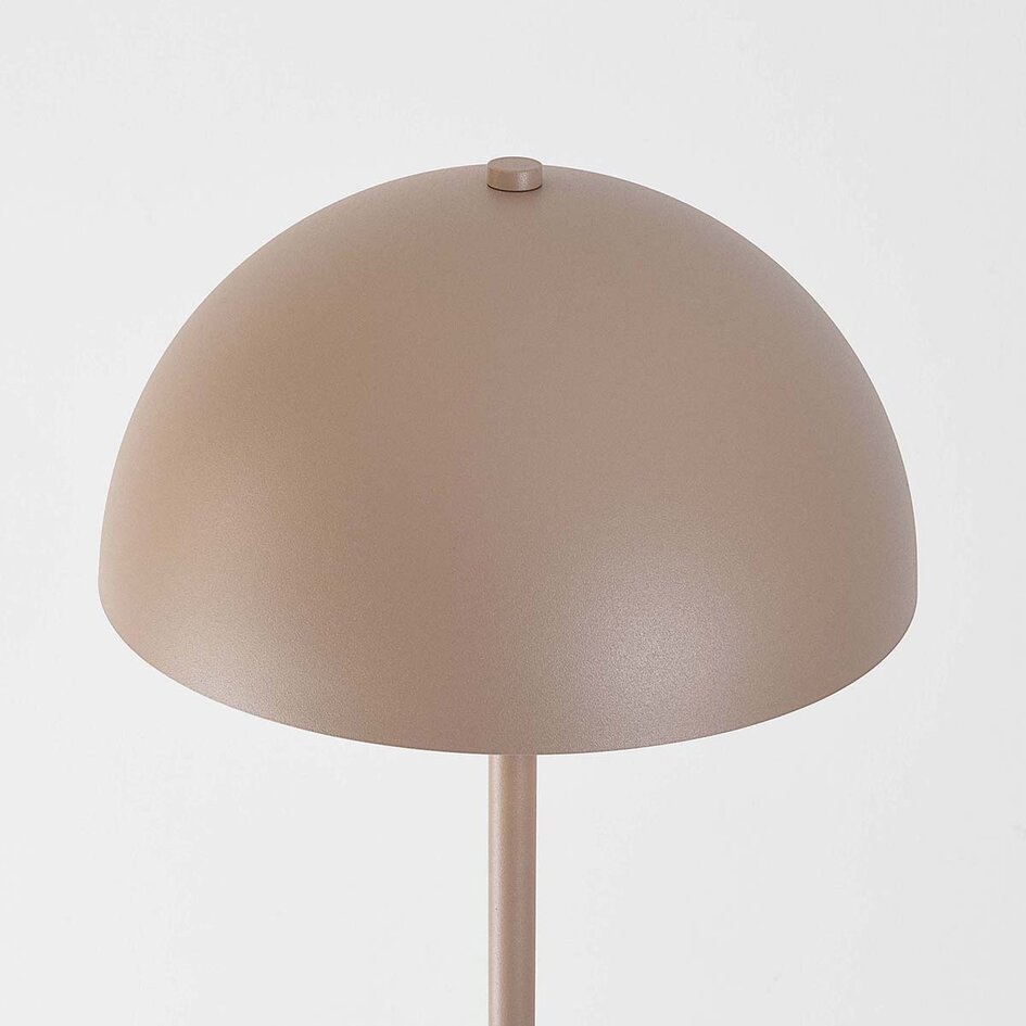 Golvlampa Sorai med svampdesign i metall - beige