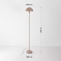 Golvlampa Sorai med svampdesign i metall - beige