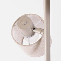 Golvlampa Avane med tre lampor och ställbara linneskärmar - beige