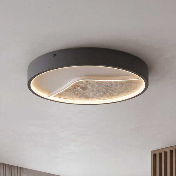 Taklampa Ceres 3-stegs dimbar LED - svart och beige