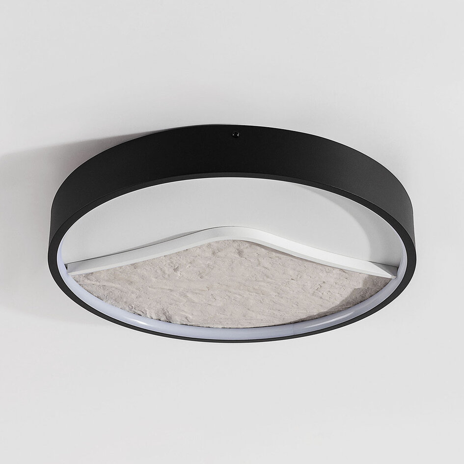 Taklampa Ceres 3-stegs dimbar LED i svart och beige