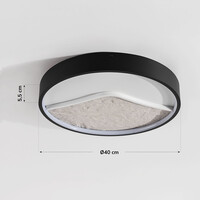 Taklampa Ceres 3-stegs dimbar LED i svart och beige