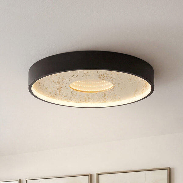Taklampa Phobos 3-stegs dimbar LED i svart och beige