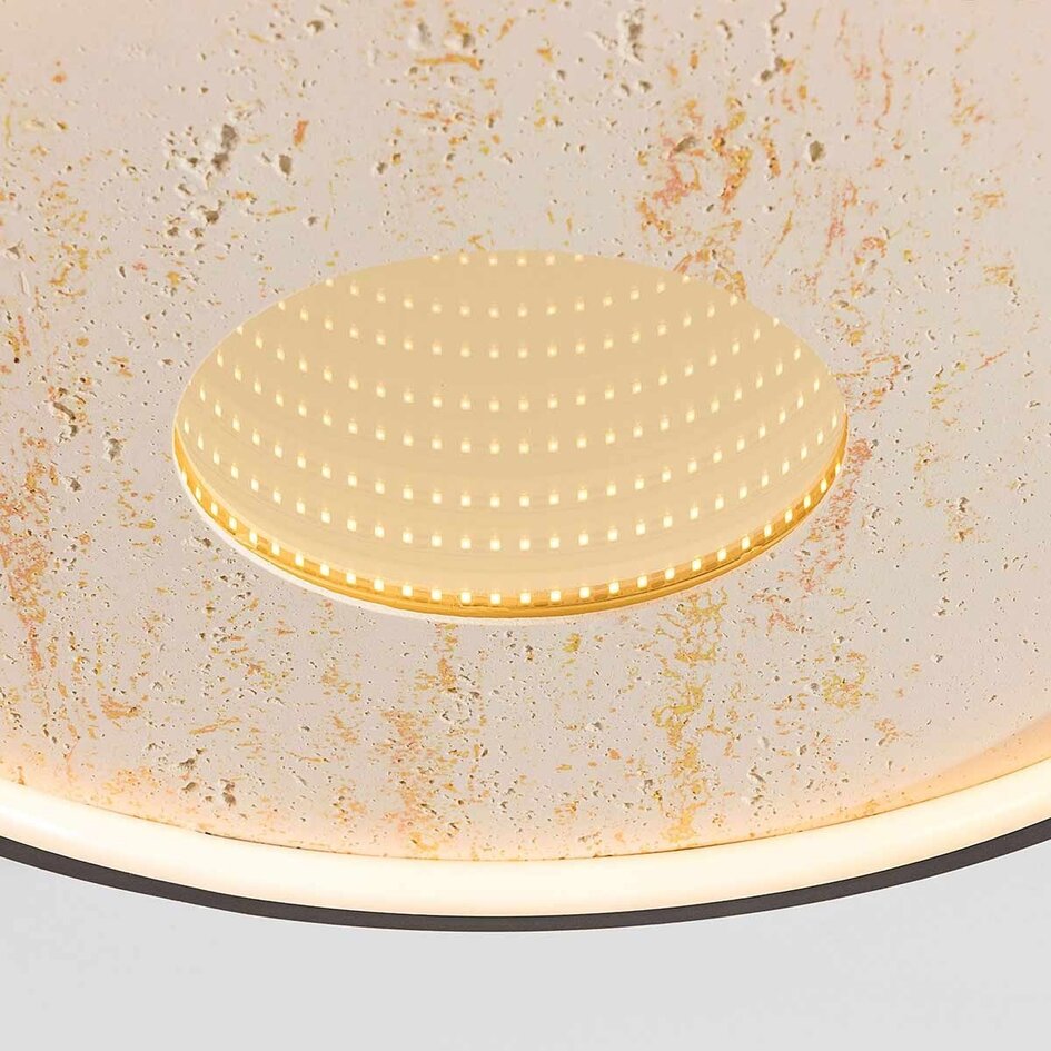 Taklampa Phobos 3-stegs dimbar LED i svart och beige