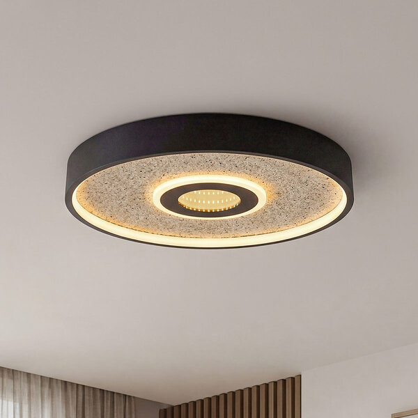 Taklampa Deimos 3-stegs dimbar LED i svart och beige