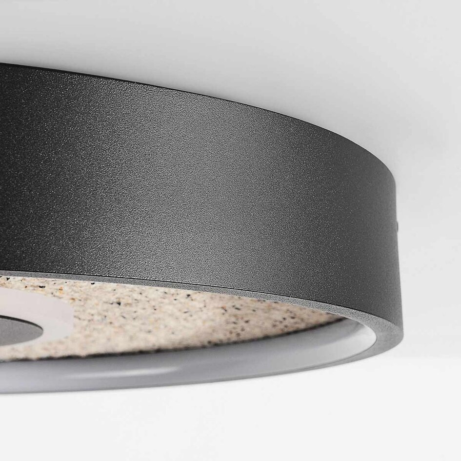 Taklampa Deimos 3-stegs dimbar LED i svart och beige