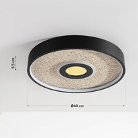 Taklampa Deimos 3-stegs dimbar LED i svart och beige