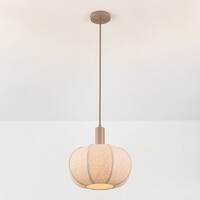 Pendellampa Tayra av linne i taupe