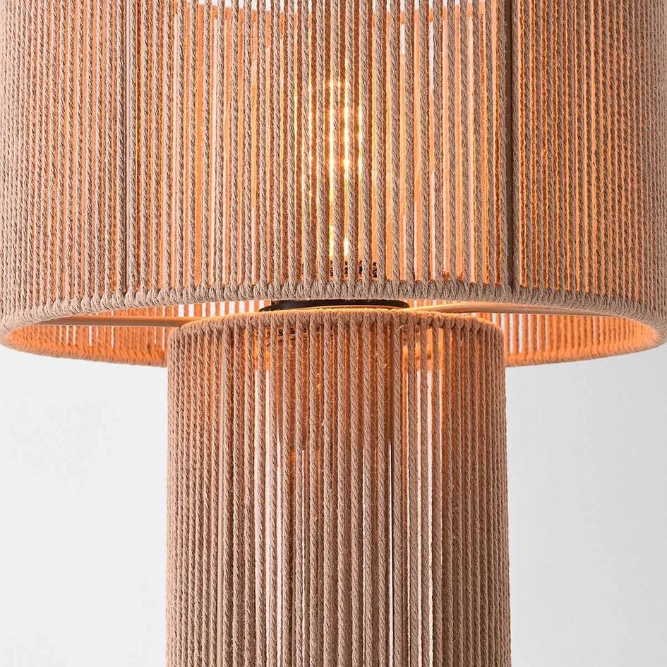 Bordslampa Rilva i naturligt bomullsrep