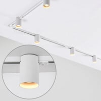 Set med 1-fas skensystem på 3 meter med Zylox-spotlights, vit