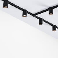 Set med 1-fas skensystem på 1,5 meter med Zylox-spotlights, svart