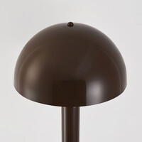 Svampformad golvlampa Alexi i brun metall