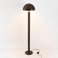 Svampformad golvlampa Alexi i brun metall